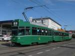 Dreiwagenzug mit den Wagen 491, 1481 und 470 auf der Linie 3 kurz nach der Haltestelle Salinienstrasse.