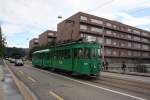 10 Jahre Oldtimer - Stadtrundfahrten 15.07.2012 Be 2/2 190 + B3 1303 beim befahren des Dorenbachviadukts