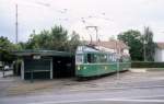 Basel BVB Tram 3 (Be 4/4 432) Burgfelder Strasse / Waldighoferstrasse (Endstation Burgfelden Grenze) am 29.