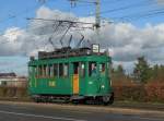 Der Be 2/2 181 wurde am 23.04.1925 in Betrieb genommen und ist seit 1979 nur noch fr Oldtimer Extra Fahrten im Einsatz. Die Aufnahme stammt vom 30.12.2012.