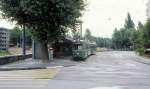 Basel BVB Tram 14 (Dwag/BBC/Siemens-GT6 Be 4/6 64x) Wiesendamm / Kleinhnigerstrasse (Endstation Kleinhnigen) am 29.