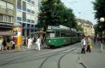 Basel BVB Tram 14 (Be 4/6 611) Untere Rebgasse / Claraplatz am 7.