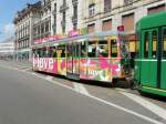 BVB - Tramanhnger B 1447 unterwegs in Basel am 31.08.2013