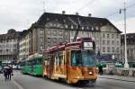 Wagen 480 der Basler Verkehrs-Betriebe auf der Linie 14 zwischen  Schifflnde  und  Rheingasse  (11.01.2014)