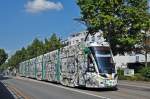 Nun ist der neue Flexity mit der Betriebsnummer 5001 mit der Fahrschule unterwegs.