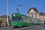 Be 4/6 S 666 zusammen mit einem B4 auf der Linie 6 überqueren die Mittlere Rheinbrücke.