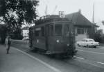 Das Basler Tram in Deutschland - damals: Wagen 62 beim Bahnhof Lörrach, 1963.