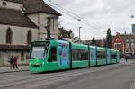 Be 6/8 Combino 319 auf der Linie 8, während den Umleitungen wegen der Basler Fasnacht, kurz nach der Haltestelle Wettsteinplatz.