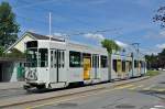 Be 4/6 S 683 mit der Pro Innerstadt Werbung wartet an der Endstation der Linie 16 auf dem Bruderholz.