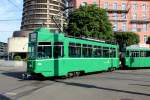 Basel BVB Tram 1 (Schindler Be 4/4 480 + Schindler/FFA B4 1475) Centralbahnplatz am 4.