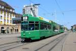 Basel BVB Tram 6 (Schindler Be 4/6 S 671) Badischer Bahnhof am 6.