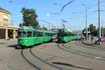 Basel BVB Tram 21 (DÜWAG Be 4/6 652) / Tram 1 (Schindler Be 4/4 496) Badischer Bahnhof am 6.