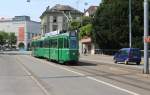 Basel BVB Tram 15 (SWP/BBC Be 4/4 459 + FFA/SWP B 14xx) Wettsteinbrücke am 6.