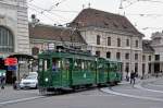 Be 2/2 215 zusammen mit dem B2 423 auf einer Extrafahrt am Bahnhof SBB.