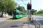 Basel BVB Tram 2 (SWP/SIG/ABB/Siemens Be 4/6 S 662) Eglisee, Riehenstrasse / Fasanenstrasse am 6.