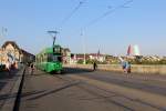 Basel BVB Tram 15 (SWP/SIG/ABB/Siemens Be 4/6S 670) Mittlere Rheinbrücke am 5. Juli 2015.