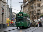 BVB - Tram Be 4/8 676 unterwegs auf der Linie 16 in der Stadt Basel am 15.09.2016