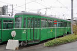 B 1478 wartet auf dem Hof des Depots Dreispitz auf den Abtransport in die Hauptwerkstatt und anschließend auf die letzte Reise zur Firma Thommen.