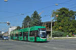 Be 6/8 Flexity 5007, fährt mit der Fahrschule zur Haltestelle CIBA.