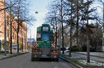 Am 17.und 18.01.2017 werden die ersten vier Be 4/6S der Serie 659 bis 686 auf einen Spezial Lastwagen verladen und ein kurzes Stück auf der Strasse zu einem Verladeplatz gefahren.