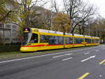 BLT - Tram Be 6/8 155 unterwegs auf der Linie 11 in Basel am 20.11.2017