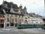 Basel BVB Tram 14 (Düwag/BBC/Siemens-GT6 Be 4/6 653) Barfüsserplatz am 29.