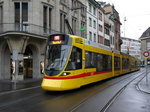 BLT - Tram Be 6/10 158 unterwegs auf der Linie 11 in der Stadt Basel am 15.09.2016