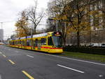 BLT - Tram Be 6/8 169 unterwegs auf der Linie 11 in Basel am 20.11.2017