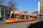 Be 6/10 Tango 182 mit der Werbung für 20 Jahre OBI in Basel, auf der Linie 10, fährt zur Haltestelle beim ZOO Basel.