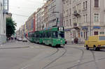 Basel BVB Tramlinie 6 (SWP/SIG/BBC/Siemens Be 4/4 491) Clarastrasse / Riehenring am 7.