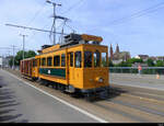 BLT - Oldtimer Tram Be 2/3 4 mit Beiwagen C 41 unterwegs an der Tramparade in der Stadt Basel am 22.05.2022