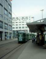 Basel BVB Tram 1 (B 1452) Messeplatz / Riehenring am 7.