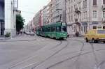 Basel BVB Tram 6 (SWP/SIG/BBC/Siemens Be 4/4 491) Clarastrasse / Messeplatz am 7.