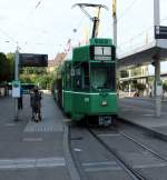 Basel BVB Tram 1 (SWP/SIG/ABB/Siemens Be 4/6S 673) Centralbahnplatz / Bahnhof SBB am 4.