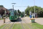 Basel BVB Tram 16 (SWP/BBC Be 4/4 458 + FFA/SWP B 1494) Bruderholzallee (Endst.