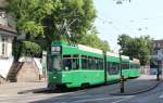 Basel BVB Tram 2 (SWP/SIG/ABB/Siemens Be 4/6 S 673 + FFA/SWP B 1465) St.-Alban-Graben (Hst.