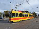 BLT - Tram Be 4/8 251 unterwegs auf der Linie 10 in Basel am 06.10.2015