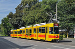 Be 4/8 251 zusammen mit dem Be 4/6 201, auf der Linie 11, fahren zur Haltestelle am Aeschenplatz.
