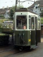 Bern SVB Tram 5 (B 340) Fischermätteli im Juli 1983.