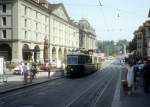 Bern SVB Tram 9 (Be 8/8 6) Kornhausplatz im Juli 1983.