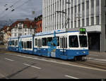 VBZ - Tram Be 4/8  2111 unterwegs auf der Linie 8 in Zürich am 29.02.2020
