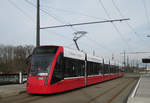 Tramcasting II: Be 6/8 659 an der Endhaltestelle Auzelg am 22.03.2010.