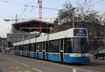 Das Flexity Zürich, welches die erste und zweite Tram 2000-Serie ersetzen soll.