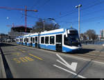 VBZ - Tram Be 5/6 3028 unterwegs auf der Linie 4 in Zürich am 21.02.2021