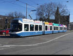VBZ - Tram Be 5/6 3049 unterwegs auf der Linie 13 in der Stadt Zürich am 13.03.2022