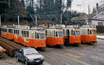 Genf, Schweizer Standardwagen  vor der Schleife von Carouge, 20.02.1988 
