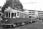 Genf Tram__Historischer Tw [nicht Nr.7 sondern 67; HK/AEG 1901) und Bw 363 von 1920.__31-08-1976