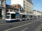TPG Genf - Tram Be 6/8 861 unterwegs in der Stadt Genf am 18.02.2012