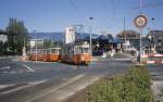 Genve / Genf TPG Tram 12 (Be 4/4 721 + B 315) Moillesulaz am 25. Juli 1986.