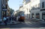 Genve / Genf TPG Tram 12 (Be 4/4 703) Rue Saint-Victor / Place du March am 25. Juli 1986.